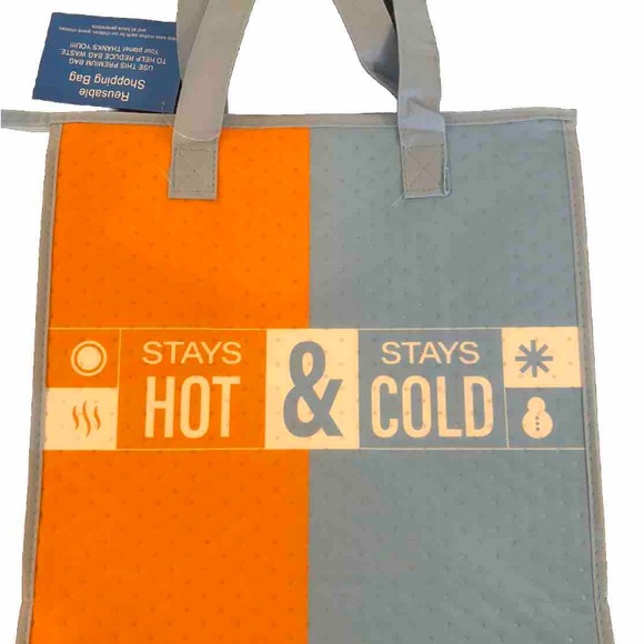 WALMART REUSABLE INSULATED HOT & COLD GROCERY BAG w/ZIPPER New - Picture 9 of 10